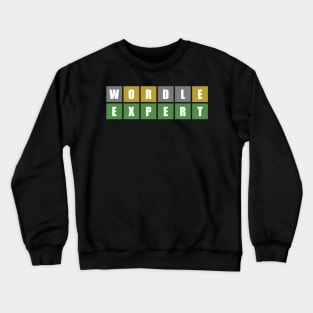 Wordle Expert, green yellow gray grey, Crewneck Sweatshirt